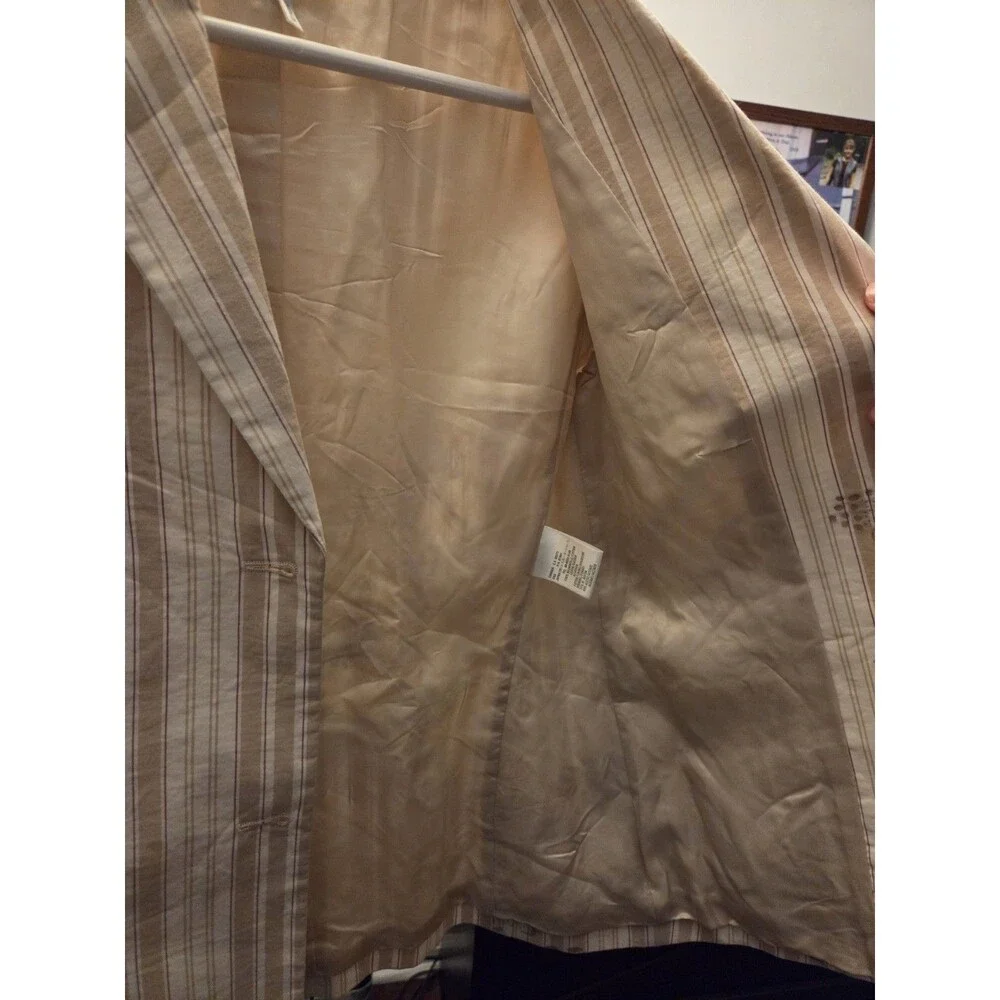 Escada Sport Blazer Cotton Pockets Striped Floral Women's 34 / XS Spring Career - Picture 6 of 10